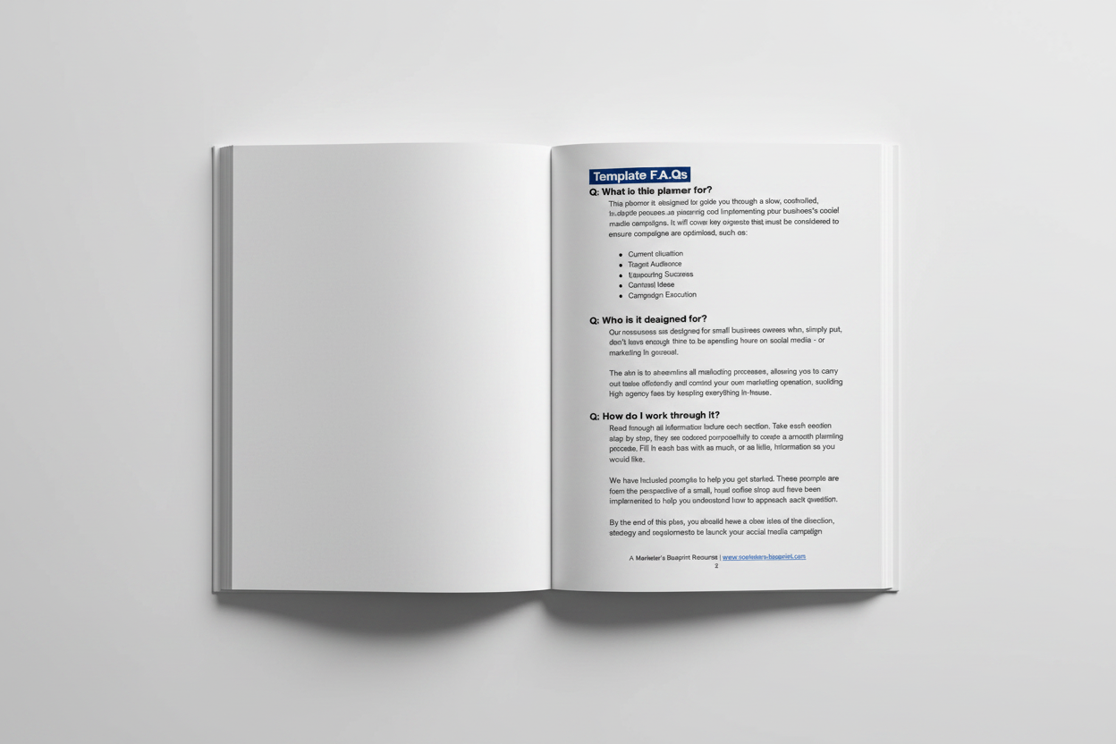 Open Book Face-On Mockup